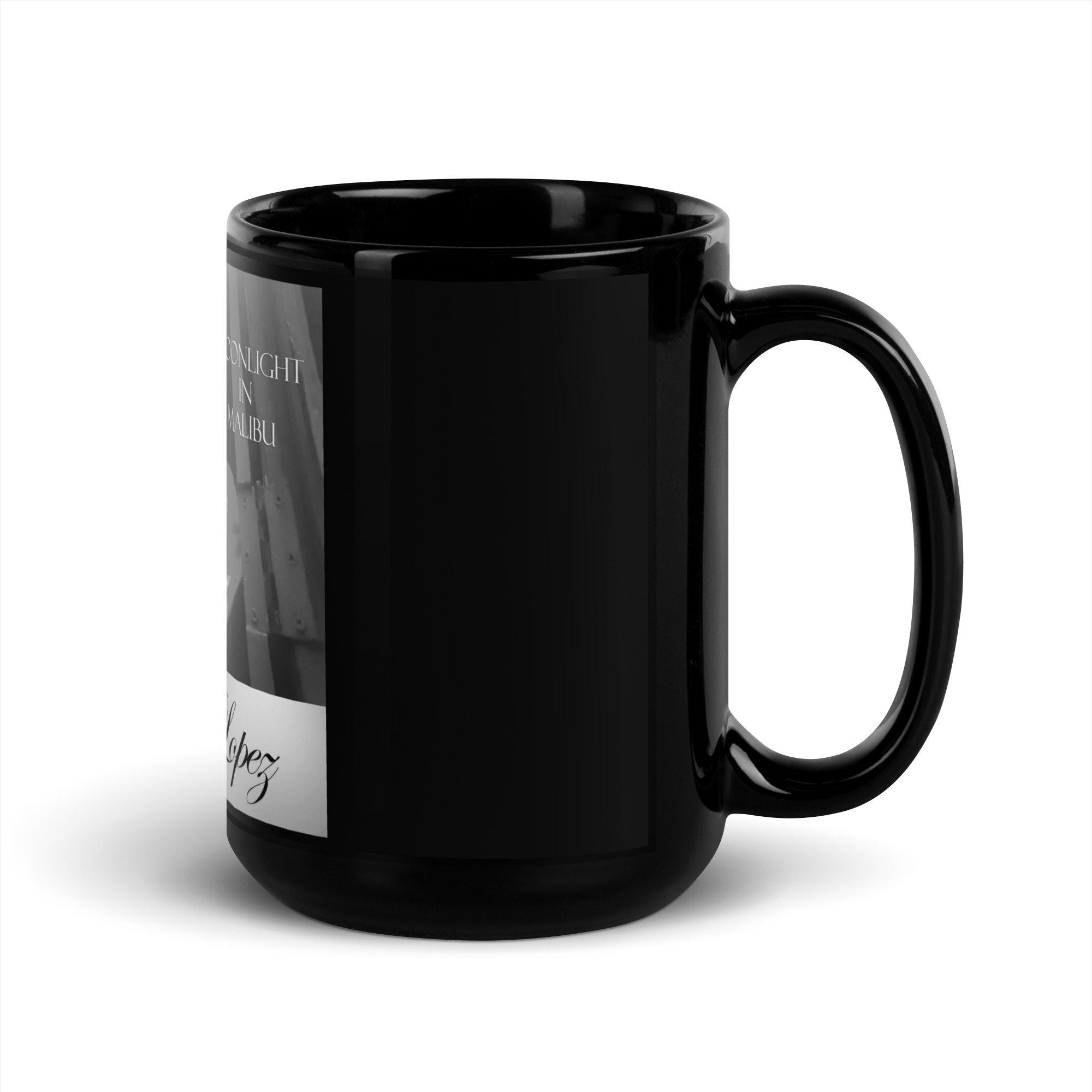 Black and White Midnight in Malibu Mug - Image 5